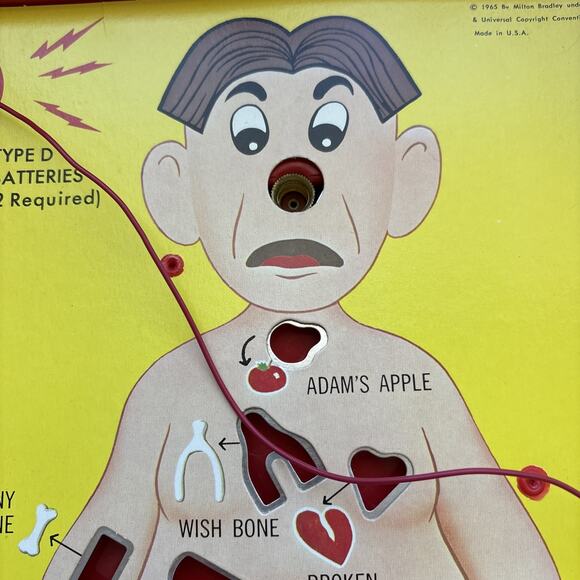 Operation Game‎ 1965 Milton Bradley Smoking Doctor #4545 Works Incomplete - Picture 7 of 10